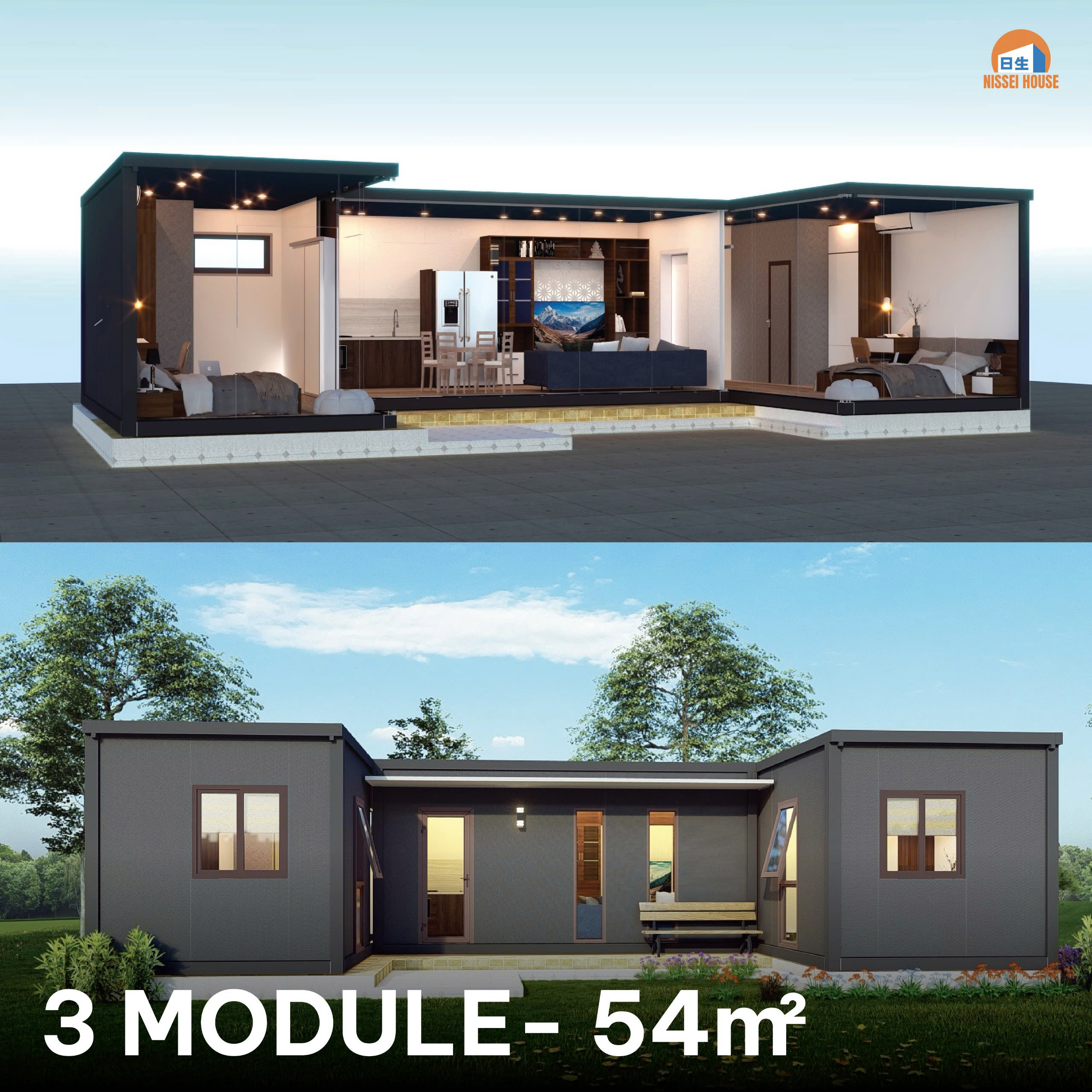 Nhà Module Lắp Ghép Nissei Thi Công Nhanh Cho Văn Phòng Công Trình