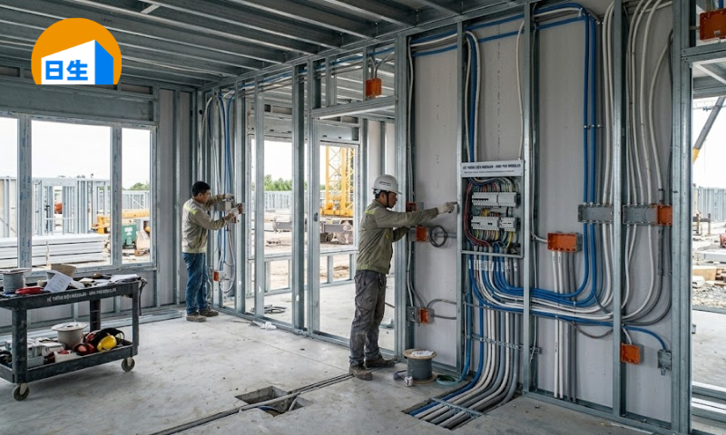 Điện nước nhà lắp ghép